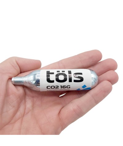 Cartouche 16 g CO2 filetée, boîte de 5 unités