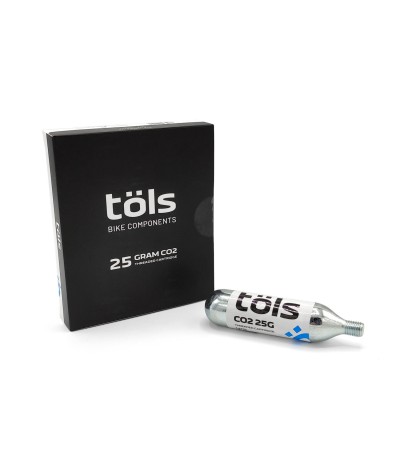 Cartouche 25 g CO2 filetée, boîte de 5 unités