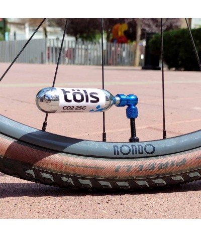 Cartouche 25 g CO2 filetée, boîte de 5 unités