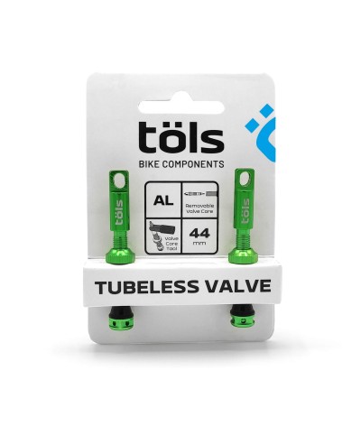 Valves Tubeless Aluminium Verte 44mm
