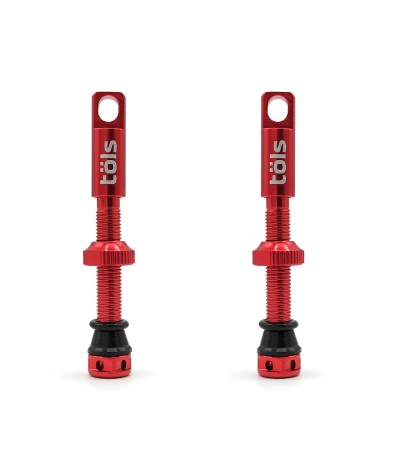 Valves Tubeless Aluminium Rouge 44mm