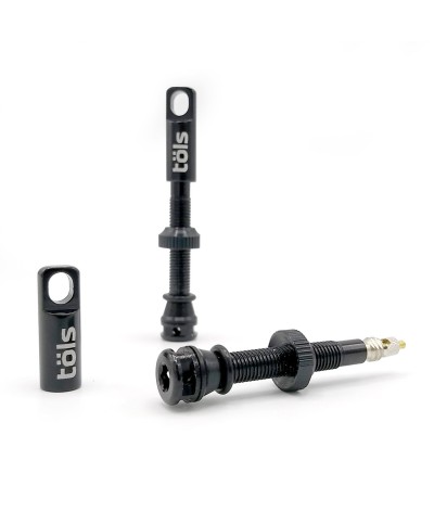 Valves Tubeless Aluminium Noir 44mm