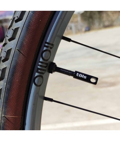 Valves Tubeless Aluminium Noir 44mm