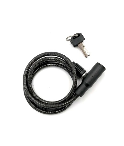 Antivol à Clé en spirale 100 cm (L) x 6 mm (ø)