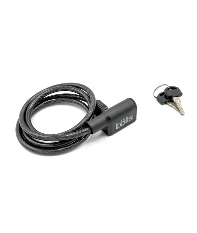 Antivol à Clé en spirale 100 cm (L) x 6 mm (ø)