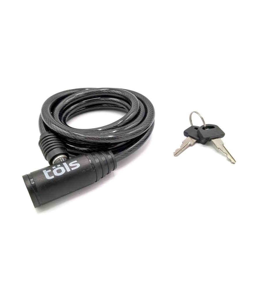 Antivol à Clé de verrouillage en spirale 180 cm (L) x 8 mm (ø)