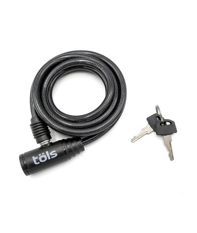 Antivol à Clé de verrouillage en spirale 180 cm (L) x 8 mm (ø)