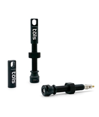 Valves Tubeless Aluminium Noir Mat 44mm