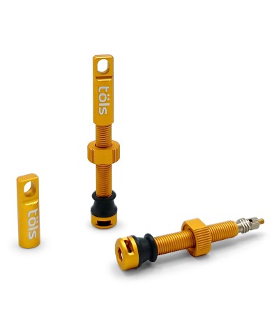 Valves Tubeless Aluminium Gold Mat 44mm