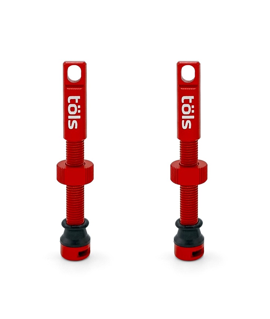 Valves Tubeless Aluminium Rouge Mat 44mm