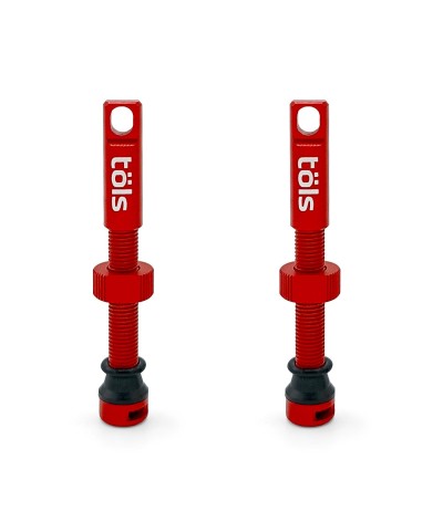 Valves Tubeless Aluminium Rouge Mat 44mm